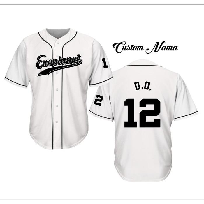 Gambar Baju Jersey Baseball Custom Nama Nomor Dan Team / Baju Hiphop Baseball Pria Wanita Keren Ready Temurah Terlaris - Putih, M dari Bhineka Sport_NEW undefined Tokopedia