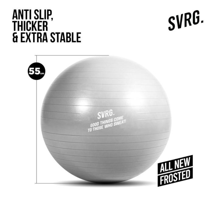 Gambar Gym Ball Premium Svarga | Free Pump | Size 55cm, 65cm & 75cm - 55 Cm, Frosted Black dari SVRG Store undefined Tokopedia