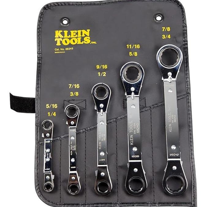 Gambar Diskon Klein Tools 68245 Reversible Ratcheting Box Wrench Set 5Piece Black Made In Usa dari Ecana Market undefined Tokopedia