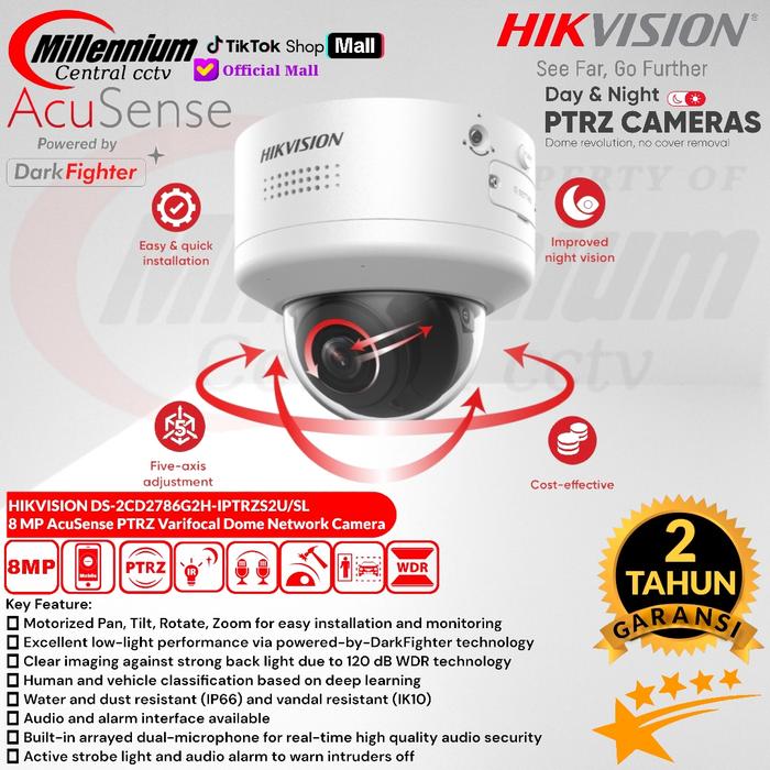Promo DS-2CD2786G2H-IPTRZS2U/SL HIKVISION 8MP AcuSense PTRZ