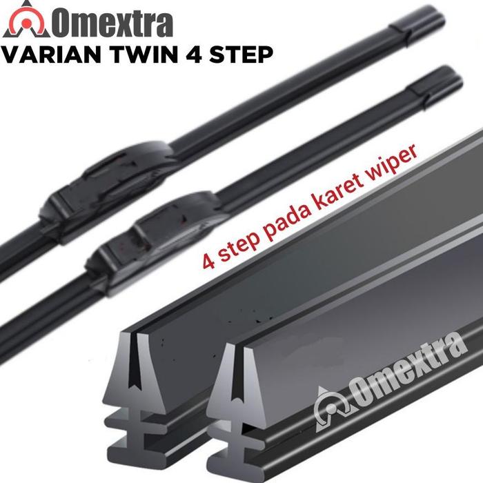 Gambar Promo Pilih varian Wiper Mobil Omextra Wiper 4 kaki Hybrid Real Frameless 4S - TWIN 4 STEP, 14'' dari JASTAN MARKET undefined Tokopedia