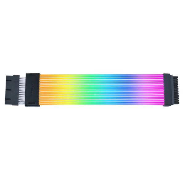 Gambar LIAN LI PW24-1W-T Strimer Wireless Motherboard 24 Pin | Highly Customizable Addressable RGB Extension Cable dari STAR17 COM undefined Tokopedia