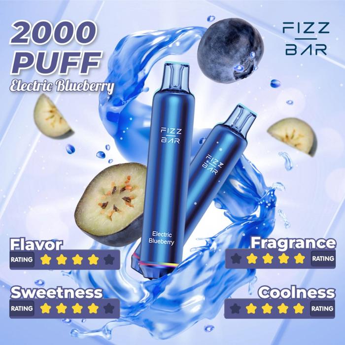 Gambar FIZZ BAR Disposable Vape 2000 Puffs / Vape Sekali Pakai Nic 3.5% - blueberry dari Swiffy Jakarta Kota undefined Tokopedia