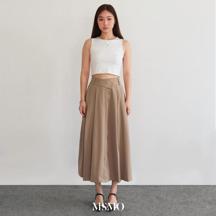 Gambar MSMO Sanguine Skirt / Bawahan Wanita / Midi Skirt / Rok Midi Wanita - Beige, S dari MSMO.ID undefined Tokopedia