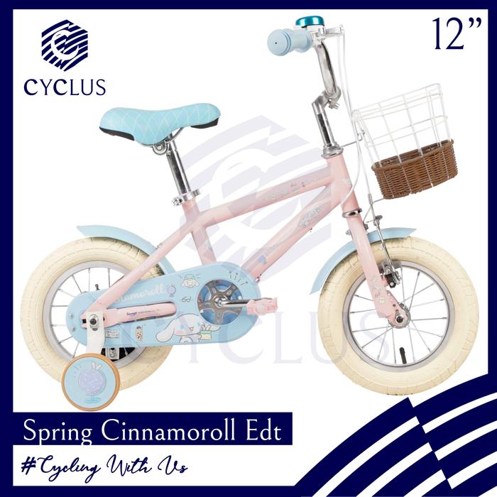 Gambar Sepeda Anak Perempuan Element Spring Cinnamoroll Keranjang Ukuran 12 16 18 Inch - 12, Merah Muda dari Cyclus Indonesia undefined Tokopedia