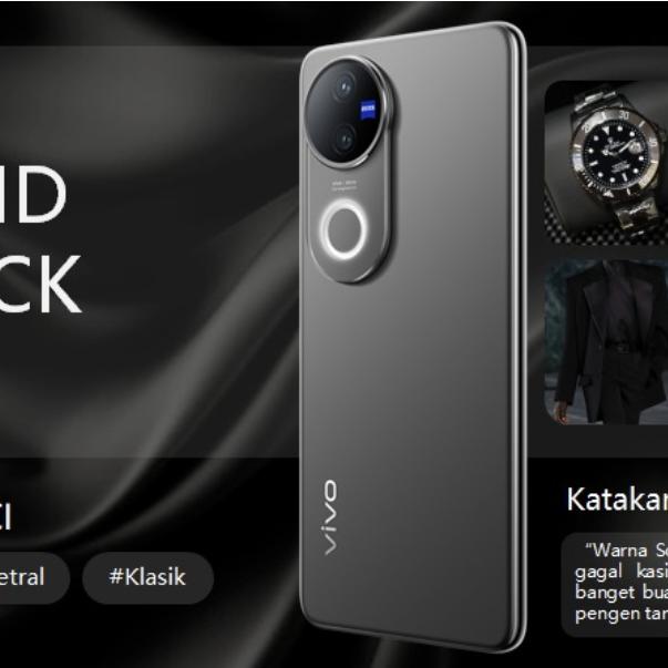 Gambar VIVO V50 RAM 12 + 12/256 GB garansi resmi original bisa gopaylater / kredivo - SOLID BLACK dari Salam phone undefined Tokopedia