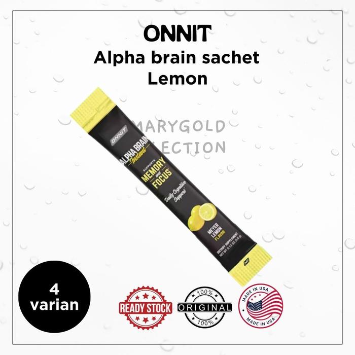 Gambar ONNIT Alpha BRAIN Instant Memory Focus Travel Size USA Vitamin otak suplemen supplement daya ingat vitamin B6 fokus konsentrasi - Meyer Lemon dari Marigold Selections undefined Tokopedia