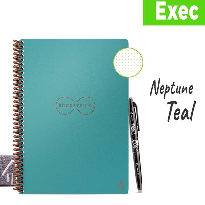 Gambar Rocketbook Core Smart Reusable Notebook, Dapat Ditulis Berulang-Ulang - Exec Teal dari Storgio undefined Tokopedia