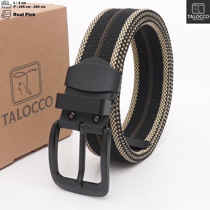 Gambar ikat pinggang kanvas pria big size sabuk kanvas kombinasi pria panjang sampai 200 cm - Hitam Lt Coklat, 105 cm dari TALOCCO undefined Tokopedia