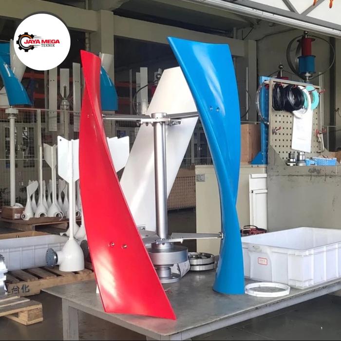 Gambar Vertical Axis Wind Turbine VAWT Turbin Angin 500-5000 Watt 12-48 Volt - 3000W, 12V - 3000W dari JAYAMEGATEKNIK. undefined Tokopedia