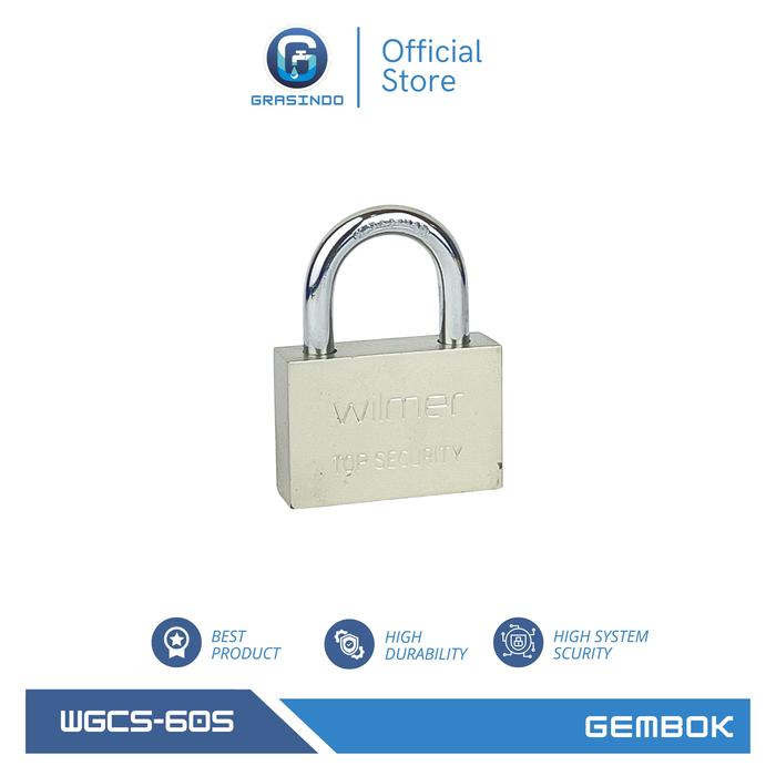 Gambar Gembok Chrome Square Panjang & Pendek/ Gembok Anti Maling / Gembok Pagar Kuat - Wilmer - 60S dari Grasindo Indah Group undefined Tokopedia