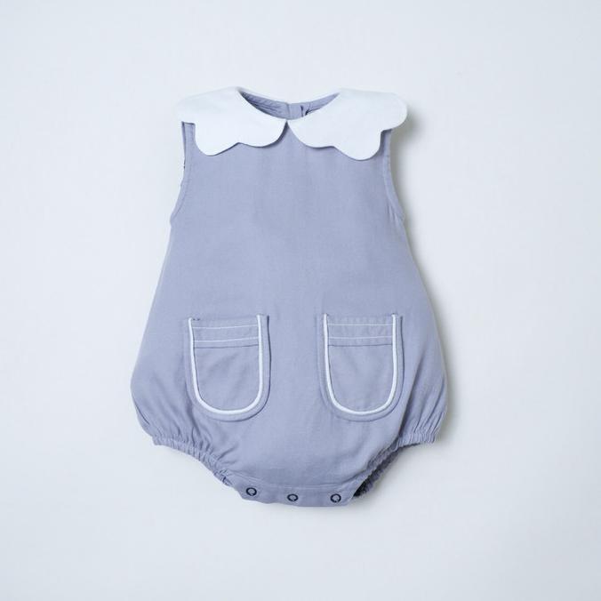 Gambar Viral Levi Mini Marlan Grey Girl Romper Murah - 3-6M, Bordir dari nutica shopp undefined Tokopedia