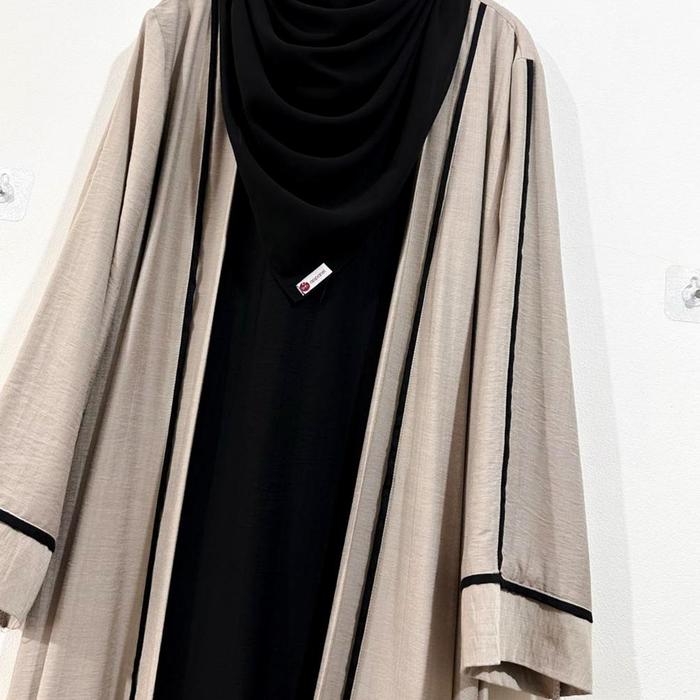 Gambar ABAYA TURKIYE ~ POLYLINEN by DMD Apparel - MOCCA, SMALL dari VINTAGE-BEAUTY undefined Tokopedia