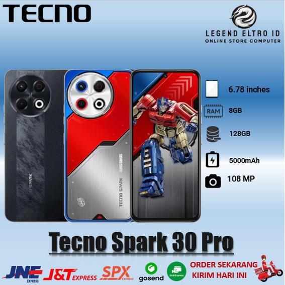 Gambar Tecno SPARK 30 PRO 8GB 128GB OPTIMUS PRIME/ BLACK - NORMAL, 128GB BLACK dari LEGEND.ELTRO.ID undefined Tokopedia
