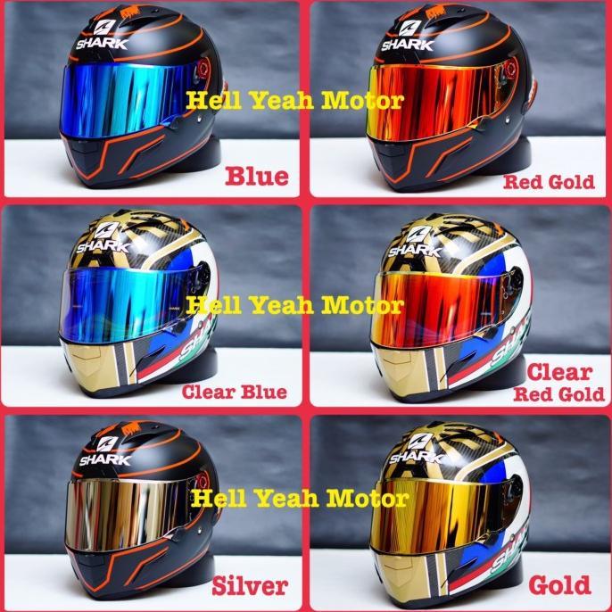 Gambar Visor Shark Race R pro GP Helm Shark Speed R Red Gold Blue Sier Revo BEST SELLER - Blue dari syah stores01 undefined Tokopedia