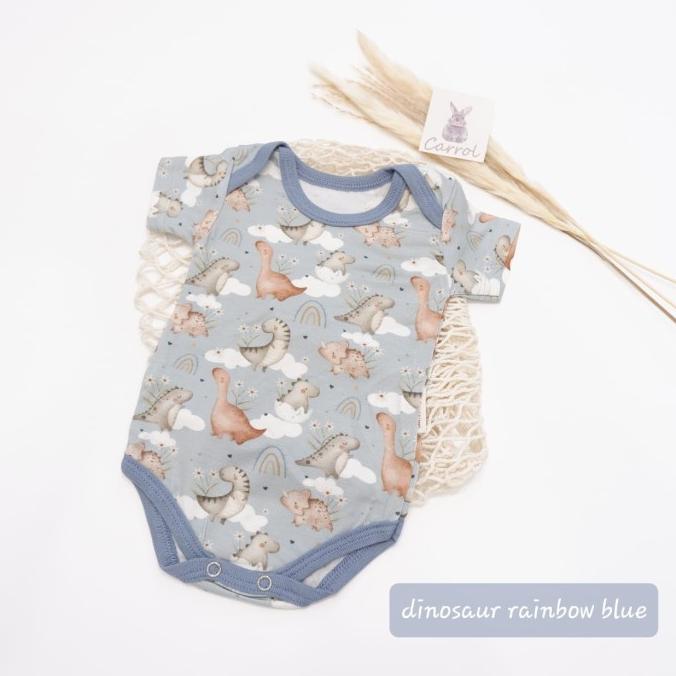 Gambar [CA] Carrol n Barrol Body Suit Jumper Tencel Collections 2023- Jumper Baby - Dinosaur Blue, 6-9 Month dari GUMYSTAR undefined Tokopedia