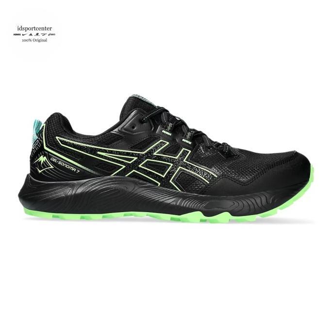 Gambar Ready Asics Gel-Sonoma 7 Mens Trail Running Shoes - Black/Illuminate Green | Original 100% - US 9 dari Lari Go undefined Tokopedia