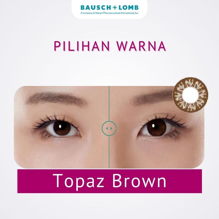 Gambar GOJEK SOFTLENS WARNA LACELLE JEWEL BAUSCH AND LOMB MONTHLY - TOPAZ BROWN, Normal dari Bausch Lomb ID undefined Tokopedia