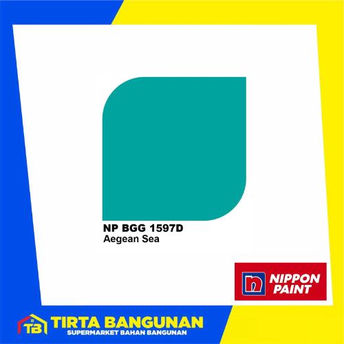Gambar NIPPON PAINT SATIN GLO CAT TEMBOK ANTI JAMUR RENDAH BAU TINTING HARGA BY REQUEST WARNA - ARGEAN SEA, 2,5 Liter dari Tirta Bangunan undefined Tokopedia