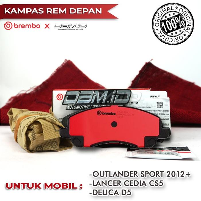 Gambar Brembo Brake Pad Kampas Rem Depan Lancer 1.6 Outlander Sport 2012+ - Merah Keramik dari DBM.ID undefined Tokopedia