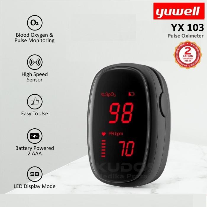 Gambar Finger Pulse Oximeter Yuwell - Hitam YX 103 dari RumahCantikGo undefined Tokopedia