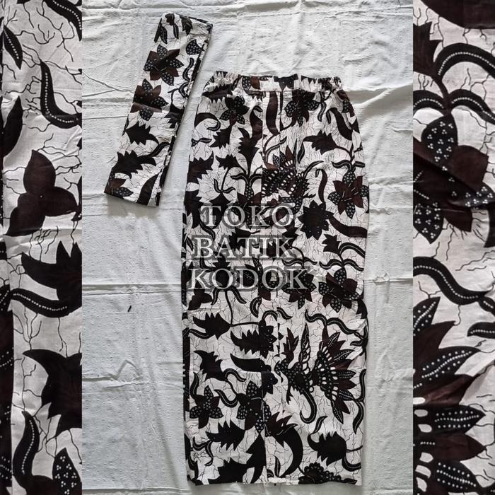 Gambar Rok / bawahan Tegalan Merpati Hitam - Span + Slendang, M dari Toko Batik Kodok undefined Tokopedia