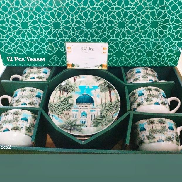 Gambar PARCEL LEBARAN 2021 TEASET KERAMIK IDUL FITRI RAMADHAN GIFT SET + CARD dari GH Organic House undefined Tokopedia