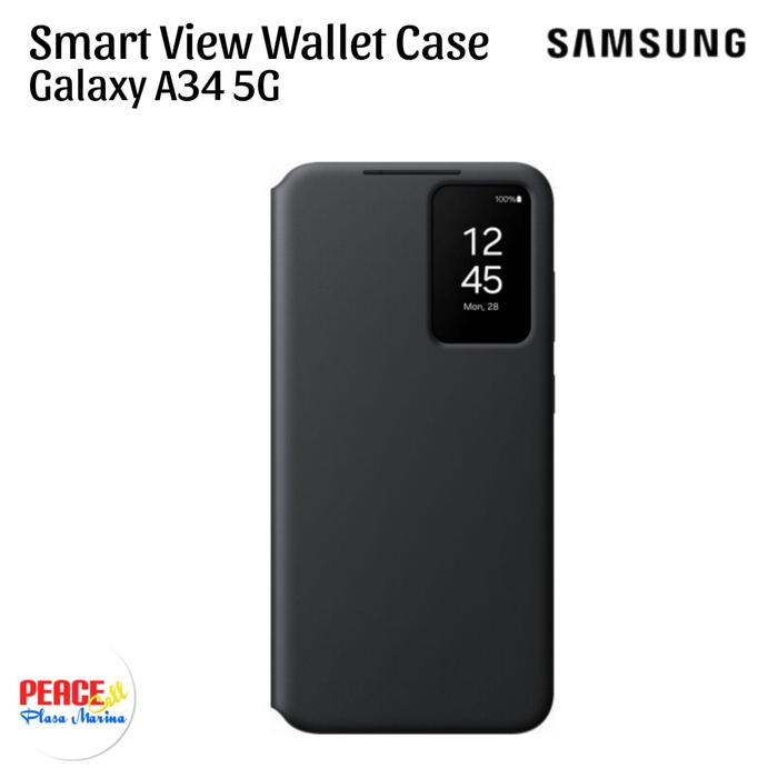Gambar Samsung Smart View Wallet Case Galaxy A34 - Original Samsung - Black dari Peace Cell Marina Online undefined Tokopedia