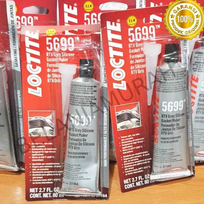 Gambar TERMURAH!! Lem Silikon Gasket Loctite SI 5699 RTV Grey Silicon / Sealer Hi-Temp 80ml dari MOJIITOO undefined Tokopedia