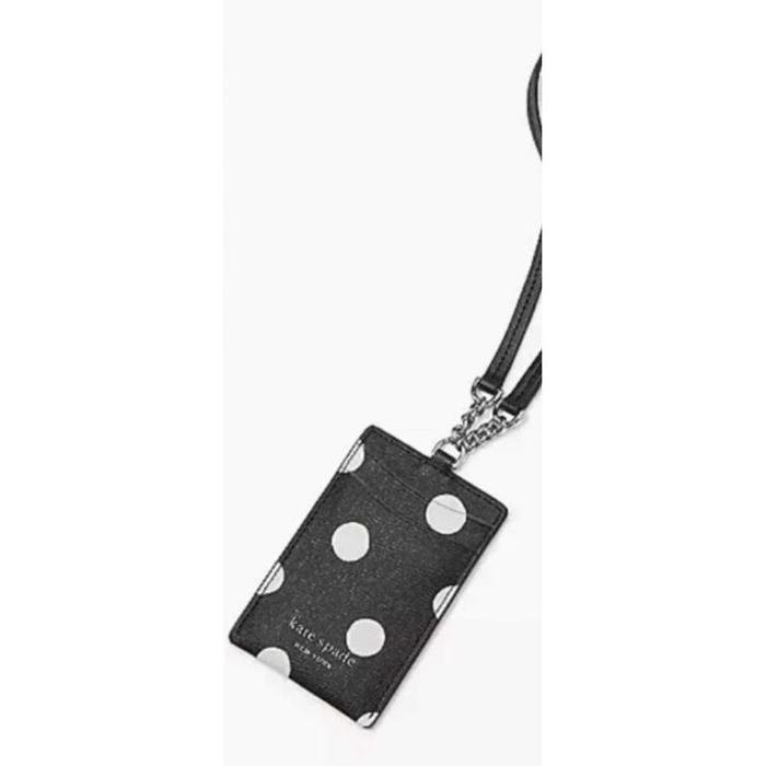 Gambar KATE SPADE LANYARD CHAIN ORIGINAL READY STOCK - BLACK POLKA dari The Bags Store undefined Tokopedia
