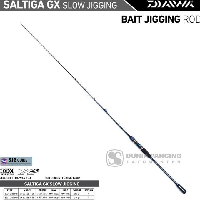Gambar JORAN SLOW JIGGING DAIWA SALTIGA GX SJ 65B-4 | 65B-5 | SLOW JIG | BAIT JIGGING BARANG READY, JUMLAH SESUAI YANG ADA DI ETALASE - GX SJ 65B-4 dari K-Fishing undefined Tokopedia