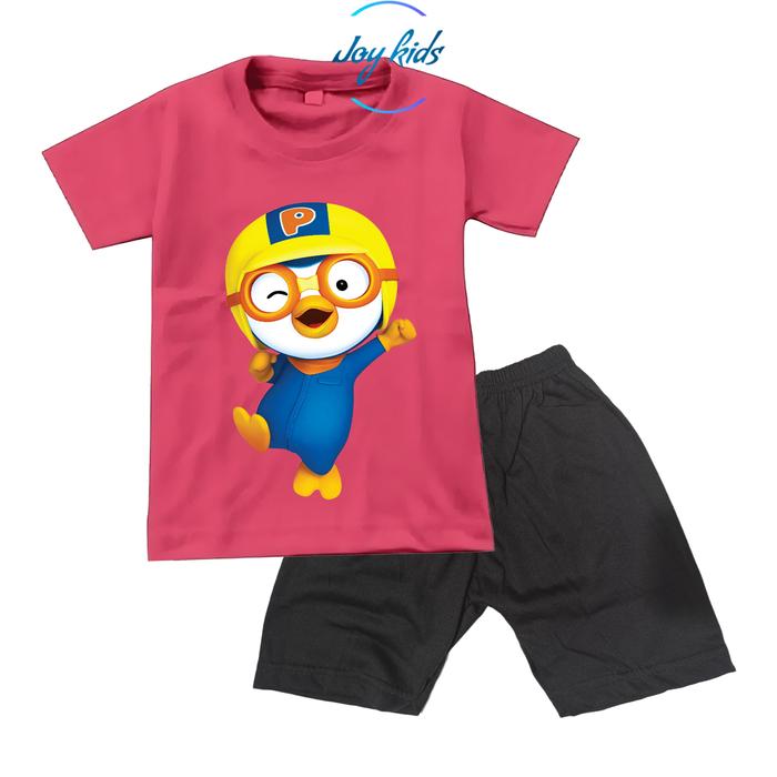 Gambar setelan kaos distro anak laki-laki  usia 1-10 tahun PORORO - Fanta, 3-4 tahun dari Joykidfashion undefined Tokopedia