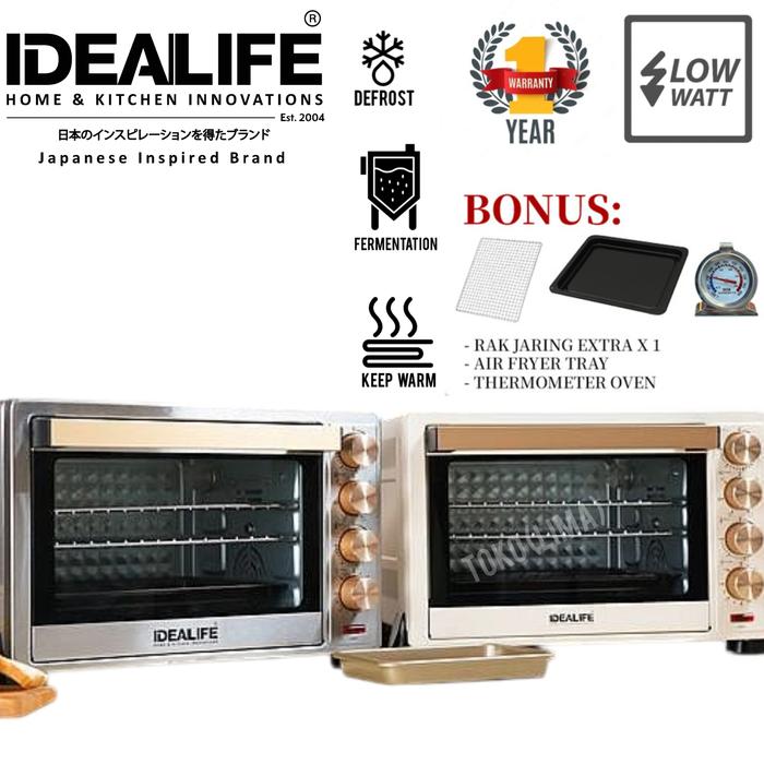 Gambar Oven Air Fryer Idealife IL 335 35 Liter Oven Pemanggang Rotiserrie 335 - IL 335 AJA, PACKING NORMAL dari Toko Lima_NEW undefined Tokopedia