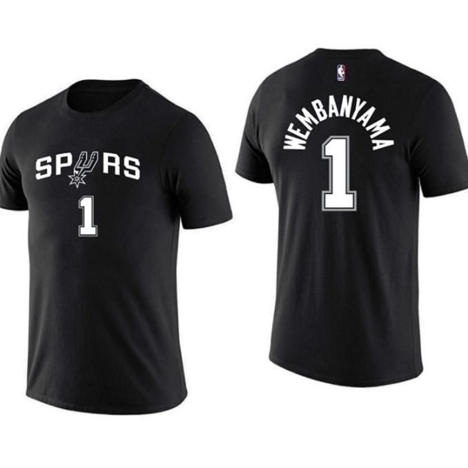 Gambar Victor Wembanyama - San Antonio Spurs Nba Authentic Cotton T-Shirt Blk - JUMBO (2XL-4XL) dari EsaDarmaOlshop undefined Tokopedia