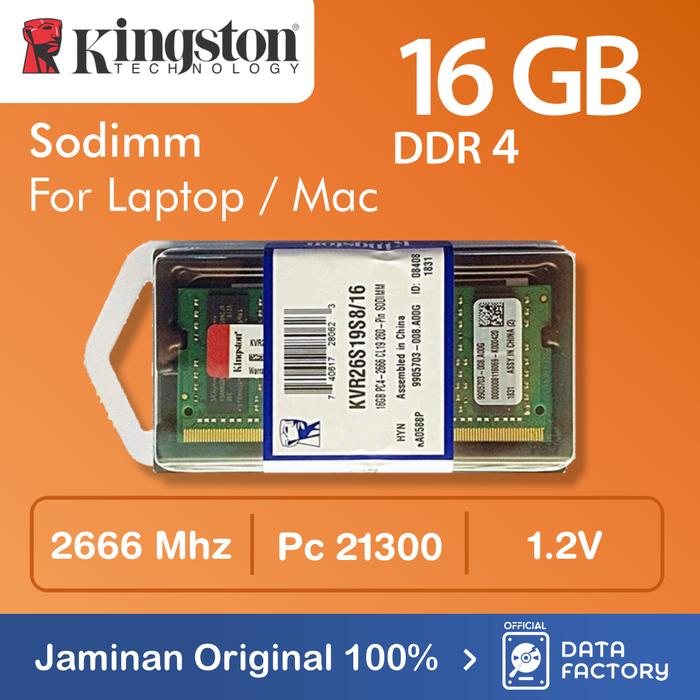 Kingston 16gb Ddr4 2666mhz Sodimm Memory Ram Kingston Ddr4 16Gb