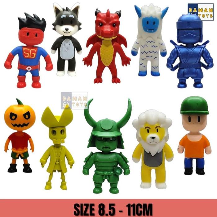 Gambar Mainan Pajangan Stumble Guys Dinosaur Leon Shark Mummy Gladiator Ninja Dragon Action Figure - 10 Pcs Stumble dari RFC STORE ID undefined Tokopedia