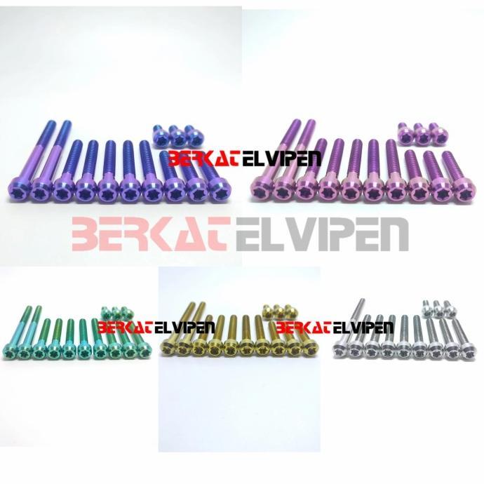 Gambar Baut Titanium Set Cvt Vario 125 150 Old New 2018 Up murah - Small Head, Green dari GadyetPx undefined Tokopedia