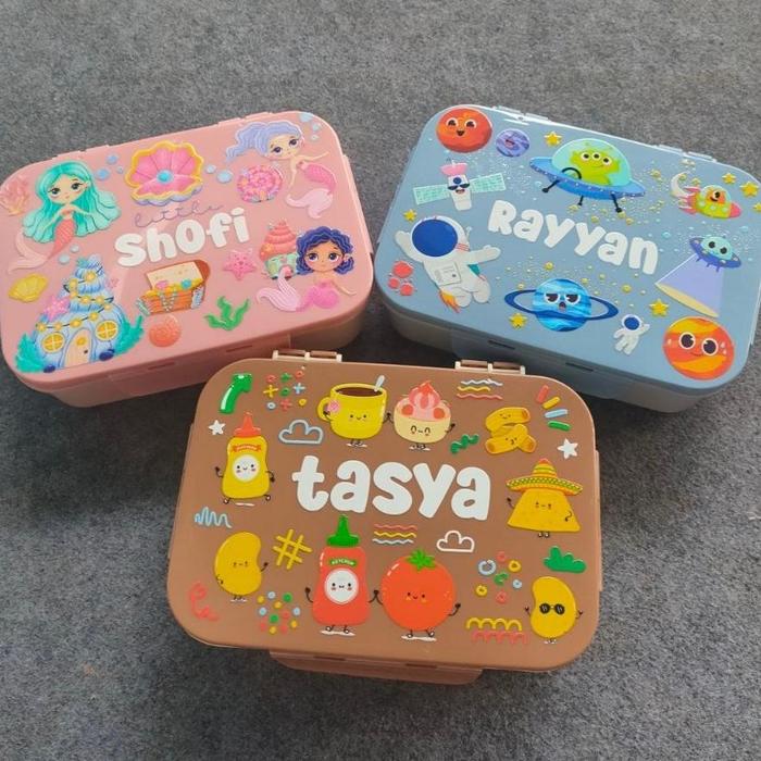 Gambar LUNCH BOX LUNAR BEKAL MISTING TEMPAT MAKAN ANAK BISA CUSTOM NAMA - PINK, TULIS DI NOTE dari Kintu Rejekistore undefined Tokopedia