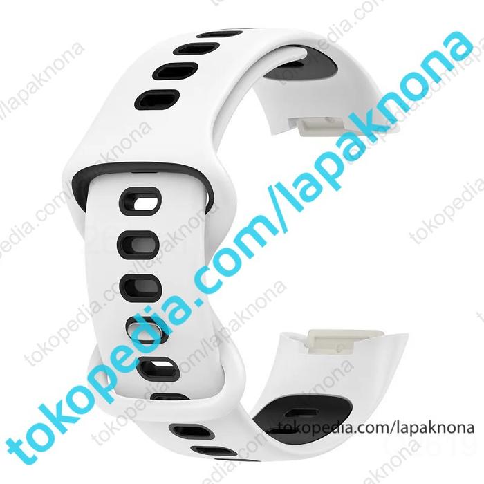 Gambar Strap Fitbit Charge 6 / Charge 5 Band Silicone Tali Jam Tangan Silikon Pengganti Watch Sport - 4-WhiteBlack dari lapaknona. undefined Tokopedia