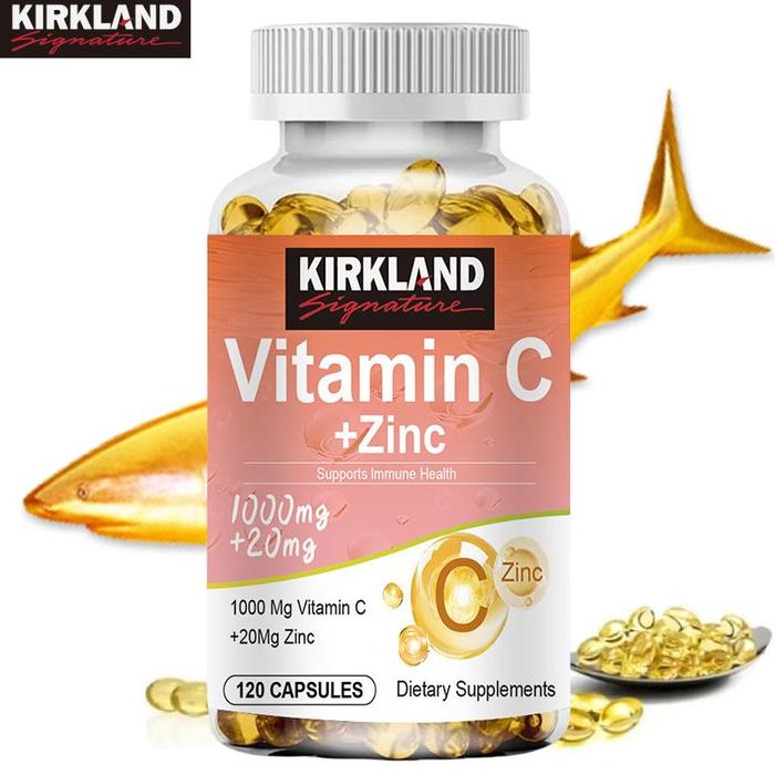 Gambar Kirkland Vitamin C With Zinc Capsules 1000Mg Vitamin C With 20Mg Zinc Capsule Immune Support, Energy Production 120Pcs Kapsul Vitamin C Dengan Zinc 1000Mg Vitamin C Dengan Kapsul Zinc 20Mg Dukungan Kekebalan Tubuh, Produksi Energi Original - 1 Bottle/120pcs dari Gaisha_Herbal undefined Tokopedia