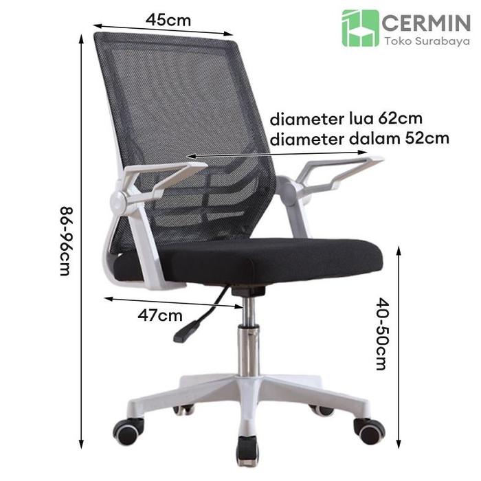 Gambar [Surabaya Express]Kursi Kantor Kursi Gaming Kursi Belajar Kursi Kerja Kursi Kamar Kursi Kerja Estetik Hidrolik Kursi Putar - Putih106cm dari JKT Funiture undefined Tokopedia