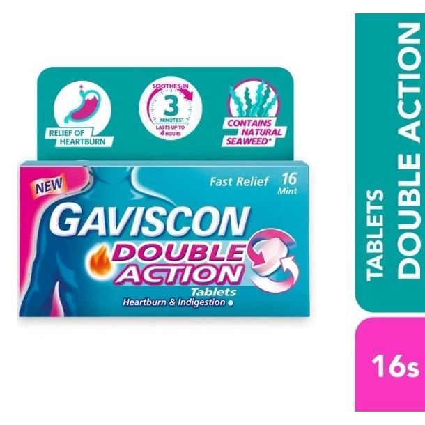 Gambar Gaviscon Double Action 150ml 300ml 5 Sachet x 10ml Gaviscon Advance Liquid Peppermint 16 Tablet - D.Action16Tab dari Hyusi Store undefined Tokopedia