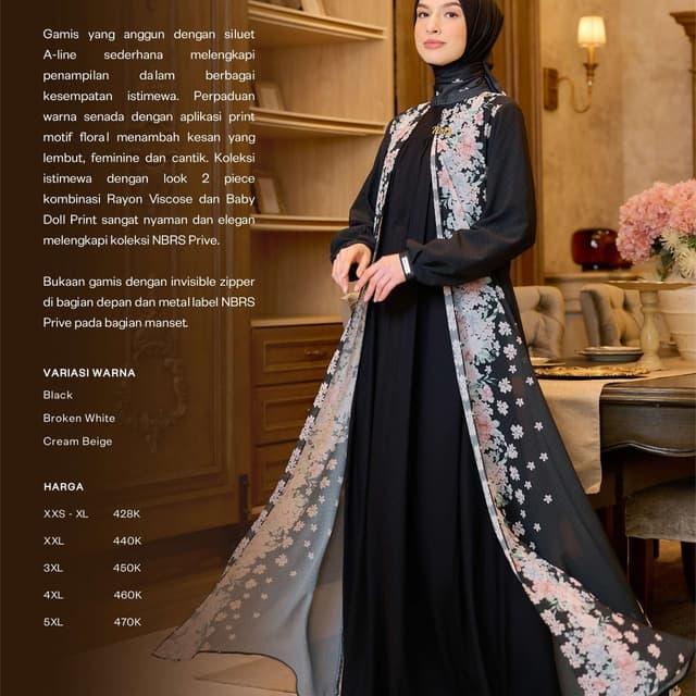 Gambar BAJU GAMIS NIBRAS SARIMBIT RAYA SERIES 2025 UMBRA - Black, XL dari Zifa_Shop undefined Tokopedia