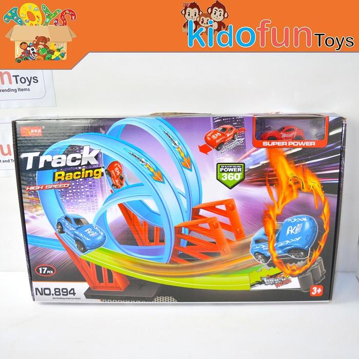 Gambar Track Racing Cars McQueen Mainan Anak Mobil Balap Seluncuran 3 Jalur Launcher Lintasan Hotwheels - 1 Jalur 3 Loop dari Cecemu Store undefined Tokopedia
