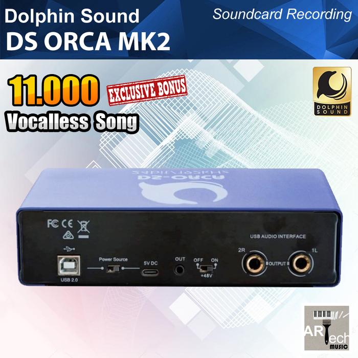 Gambar Dolphin Sound DS ORCA / DS-ORCA Audio Interface Soundcard Recording - MK2 dari Artech Music undefined Tokopedia