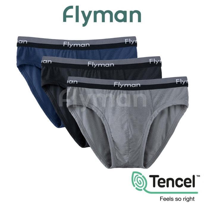 Gambar Flyman Celana Dalam Pria Brief Tencel 3 pcs FM 3066 - M dari George man store undefined Tokopedia
