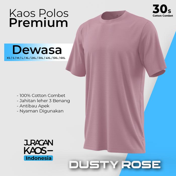 Gambar Kaos Polos 30s Premium Dusty Rose - Dusty Rose, XS dari JuraganKaosPontianak undefined Tokopedia