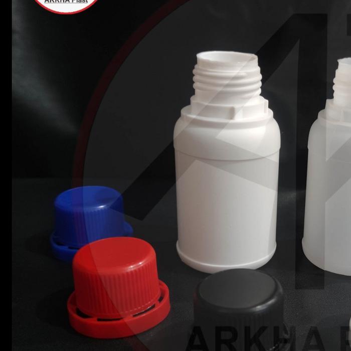 Gambar BOTOL LABOR 100ml AGRO 100 cc PLASTIK HD KIMIA BULAT PUTIH DOFF SEGEL - Putih, hijau dari arkha plast undefined Tokopedia