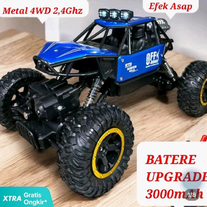 Gambar Mainan Mobil Remote Control Off-Road 4WD Skala 1:12 Tokin dengan Ban Karet Tubles dan Lampu Menyala - Anak Baterai Hadiah Toys - Raptor dari yudhiz toys undefined Tokopedia