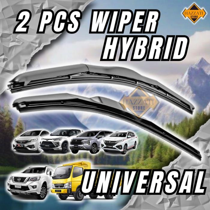 Gambar Wiper Kaca Mobil Hybrid 2 Pcs Universal Semua Mobil Hook U/J - Wifer Mobil Universal Blade Hybrid Sepasang 2 Pcs Semua Mobil - CARRY/NEW CARRY dari roger7 undefined Tokopedia